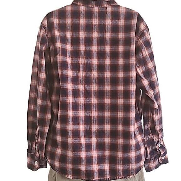 Excellent Old Navy Boys Checker Print Long Sleeve Button-Up Shirt Size 6/7 - Picture 5 of 5